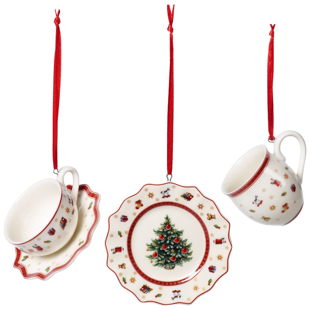 Homedesignshop.cz - Toy's Delight Decoration Vánoční závěsná dekorce Servis  3 ks, Villeroy & Boch - VILLEROY & BOCH - Vánoční ozdoby - Vánoce - Eshop s  interierovými doplňky