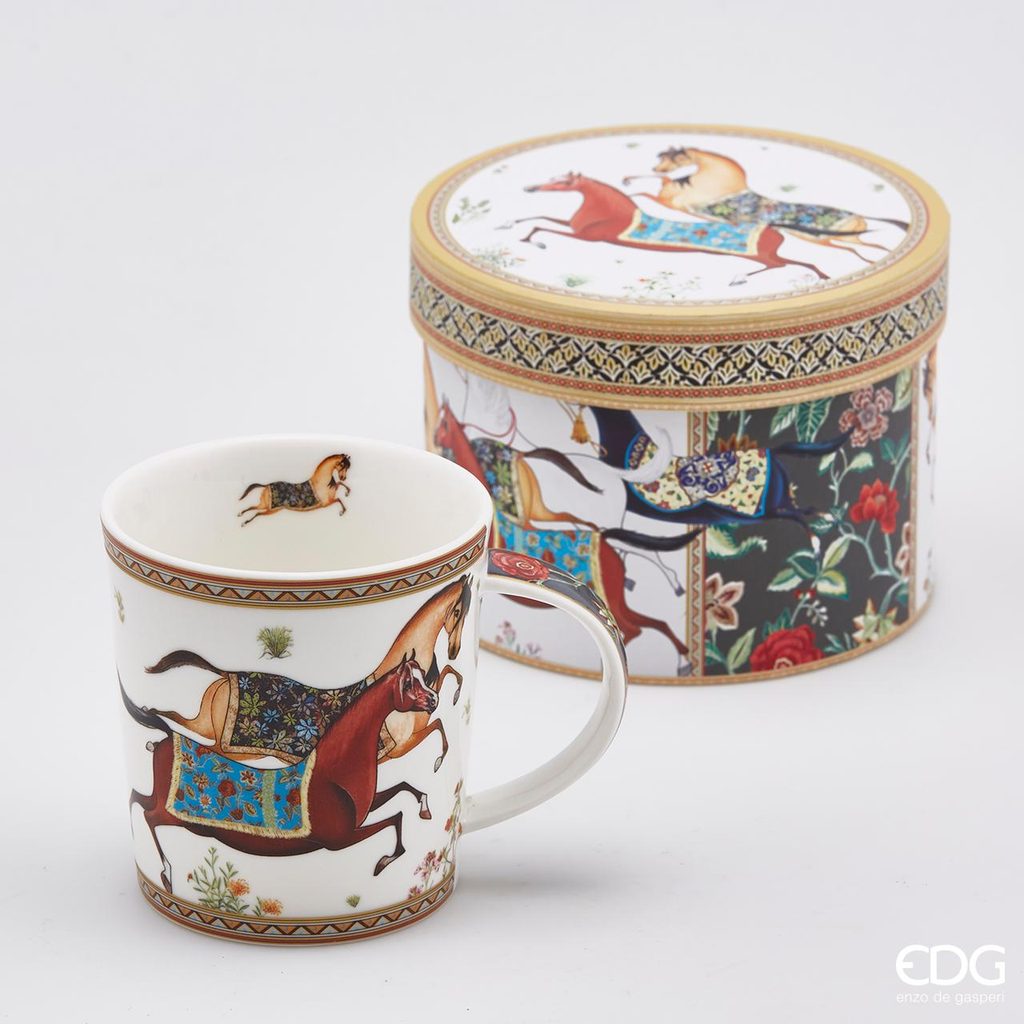 Homedesignshop.cz - Porcelánový hrnek na čaj Ambra, 9,5 cm - EDG - Konvice  a hrnky na čaj - Káva a čaj - Eshop s interierovými doplňky