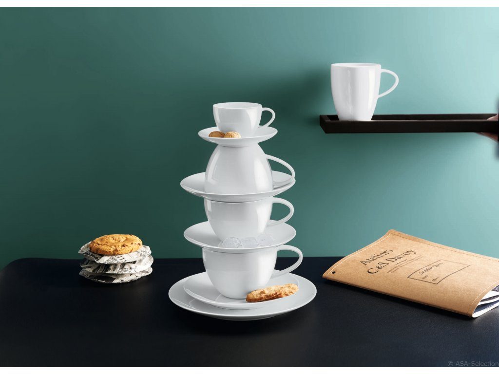 Homedesignshop.cz - Šálek na espresso s podšálkem, 70ml - ASA Selection -  Šálky a hrnky na kávu - Káva a čaj - Eshop s interierovými doplňky