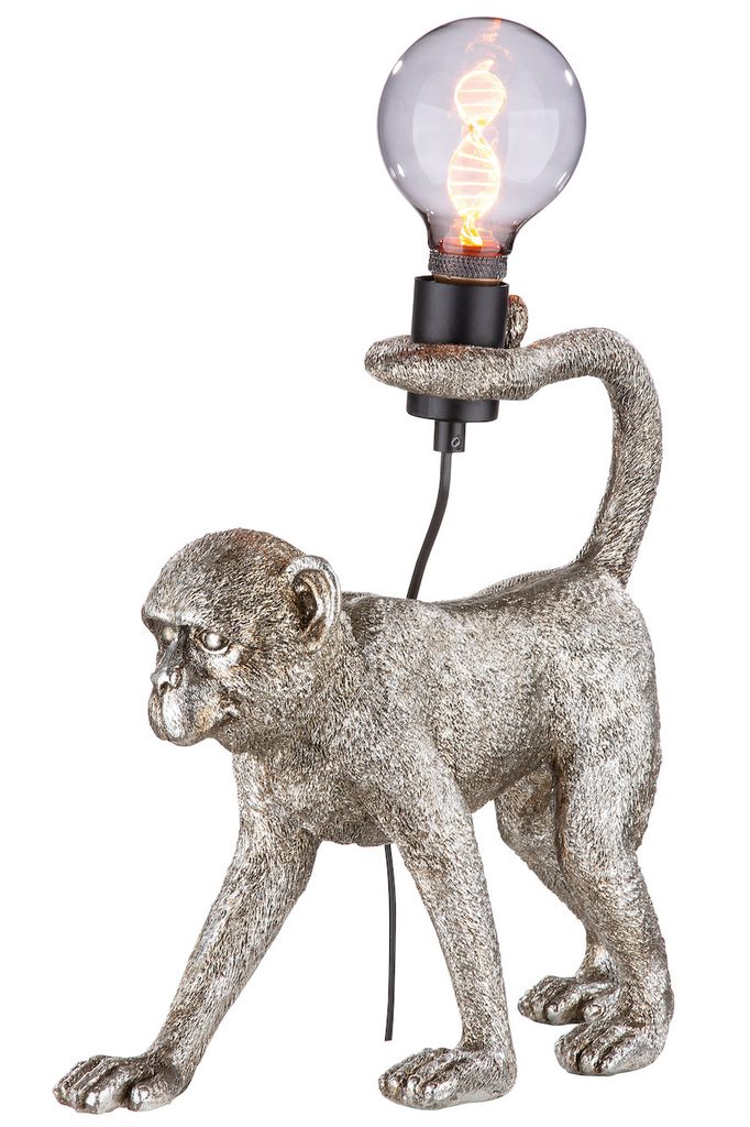 Homedesignshop.cz - Dekorační lampa opice s žárovkou, 39,5x13x37 cm - GILDE  - Dekorace - Bytové doplňky - Eshop s interierovými doplňky