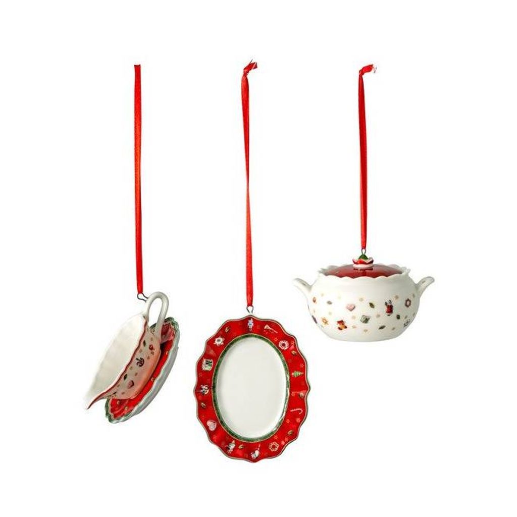 Homedesignshop.cz - Toy's Delight Decoration Vánoční závěsná dekorce Servis  3 ks, Villeroy & Boch - VILLEROY & BOCH - Vánoční ozdoby - Vánoce - Eshop s  interierovými doplňky