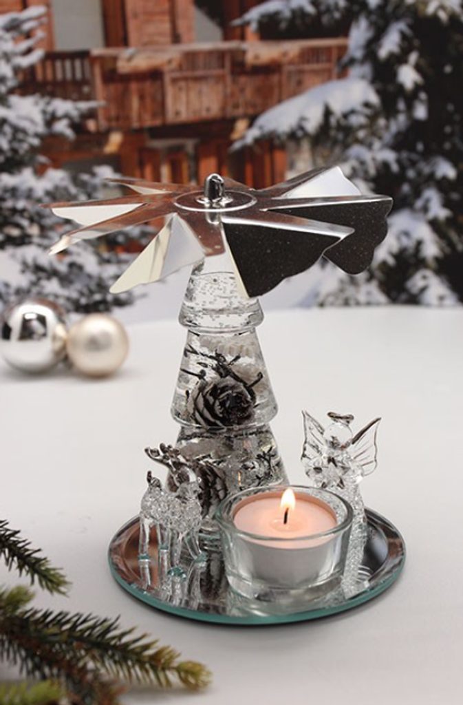 Homedesignshop.sk - Vianočné sklenené anjelské zvonenie, 17x12x15cm - GILDE  - Vianočné svietniky - Vianoce - Eshop s interiérovými doplnkami