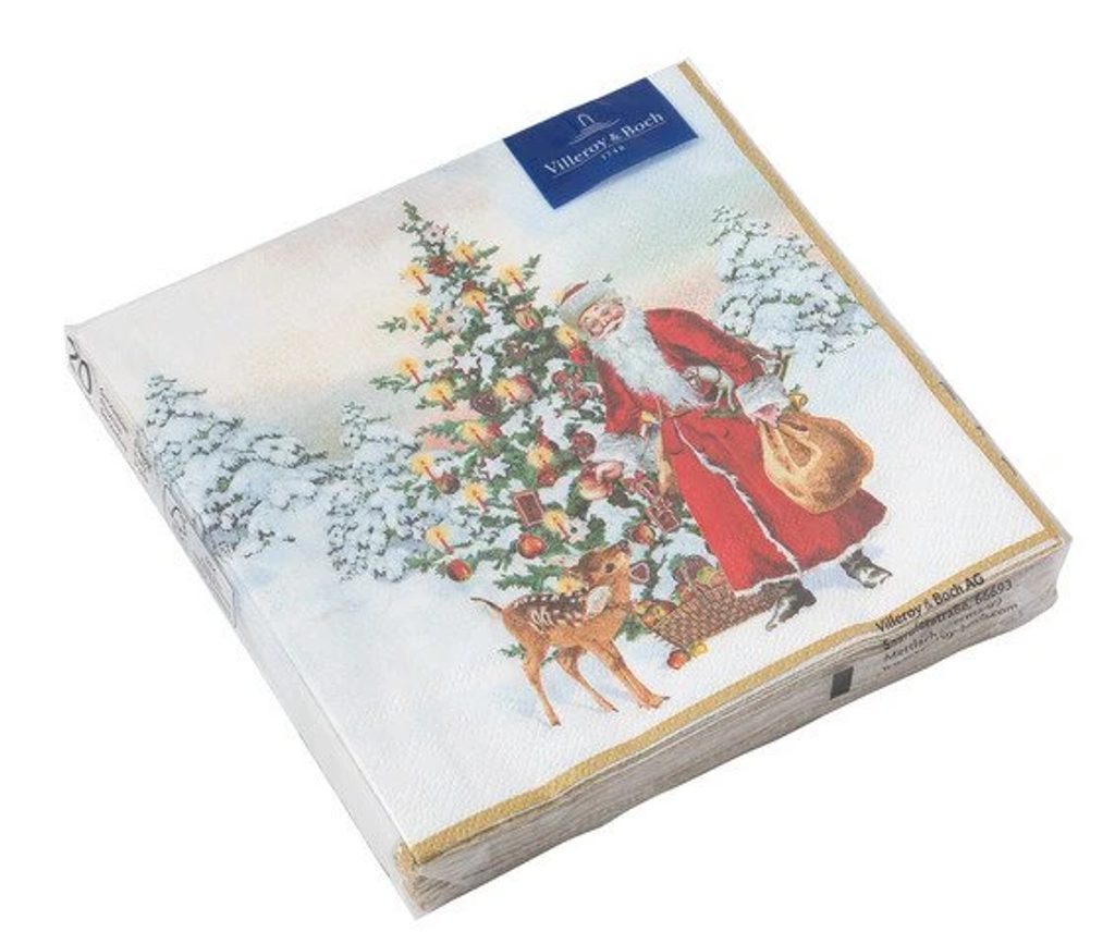 Homedesignshop.cz - Winter Specials vánoční ubrousky, Santa se stromečkem,  33 x 33 cm - VILLEROY & BOCH - Vánoční ubrousky - Vánoce - Eshop s  interierovými doplňky