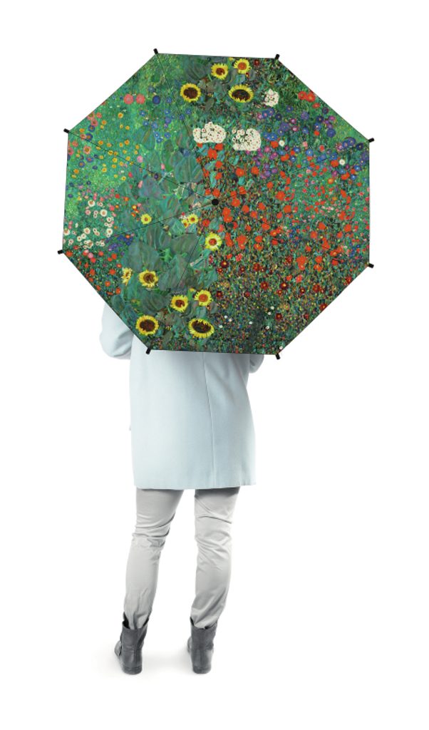 Homedesignshop.cz - Skládací deštník Garden with Sunflowers - Gustav Klimt,  Ø 90cm - PLUMERIA - Deštníky - Osobní doplňky - Eshop s interierovými  doplňky