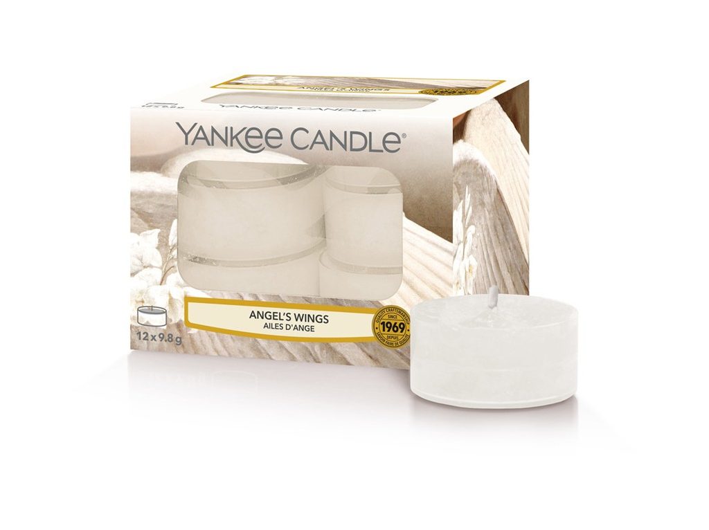Homedesignshop.cz - Yankee Candle čajové svíčky Angel's Wings 12 x 9.8 g -  YANKEE CANDLE - Čajové svíčky - Yankee Candle, Svíčky, Bytové vůně - Eshop  s interierovými doplňky