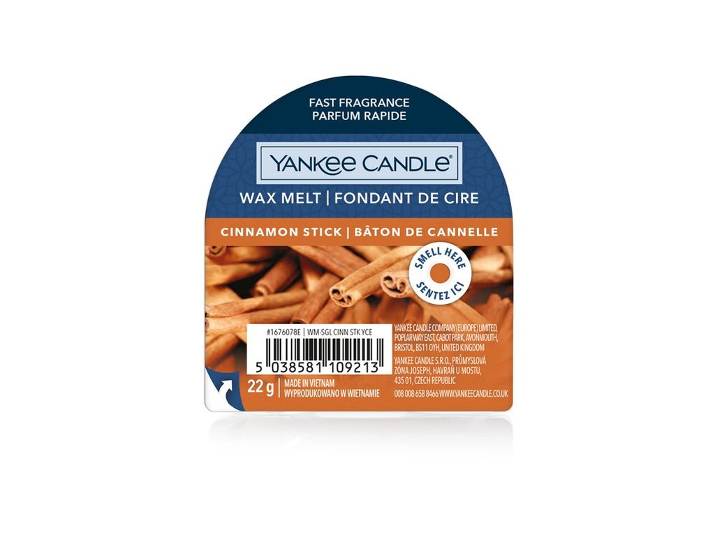 Homedesignshop.cz - Yankee Candle - vonný vosk Cinnamon Stick 22 g - YANKEE  CANDLE - Vonné vosky - Aromalampy, Bytové vůně - Eshop s interierovými  doplňky