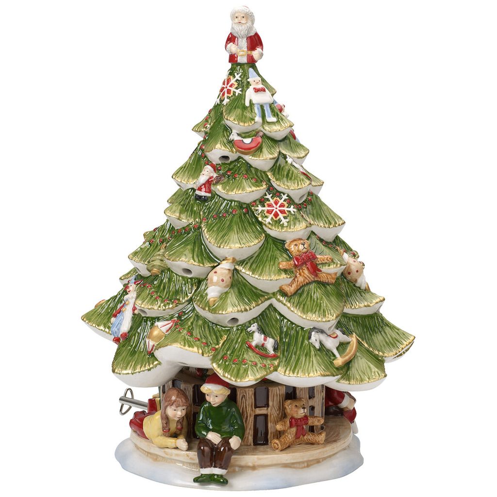 Homedesignshop.sk - Christmas Toys Memory hracia skrinka / svietnik,  vianočný stromček s deťmi, 30 cm, Villeroy & Boch - VILLEROY & BOCH -  Vianočné svietniky - Vianoce - Eshop s interiérovými doplnkami