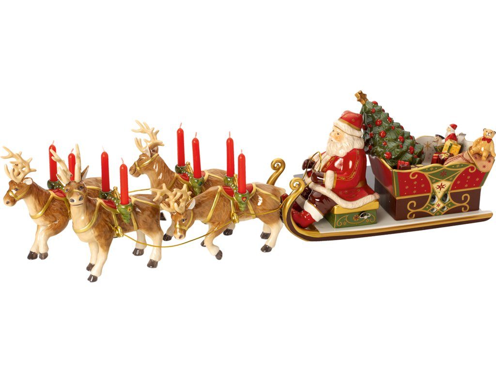 Homedesignshop.cz - Christmas Toys Memory hrací skříňka Santa na saních,  Villeroy & Boch - VILLEROY & BOCH - Vánoční dekorace - Vánoce - Eshop s  interierovými doplňky