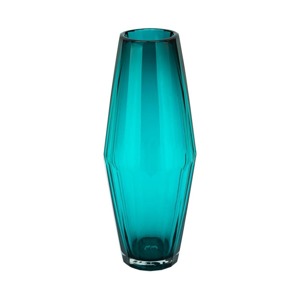 Homedesignshop.cz - Skleněná váza Cutty modrá, 41x16 cm - EDG - Vázy a mísy  - Bytové doplňky - Eshop s interierovými doplňky