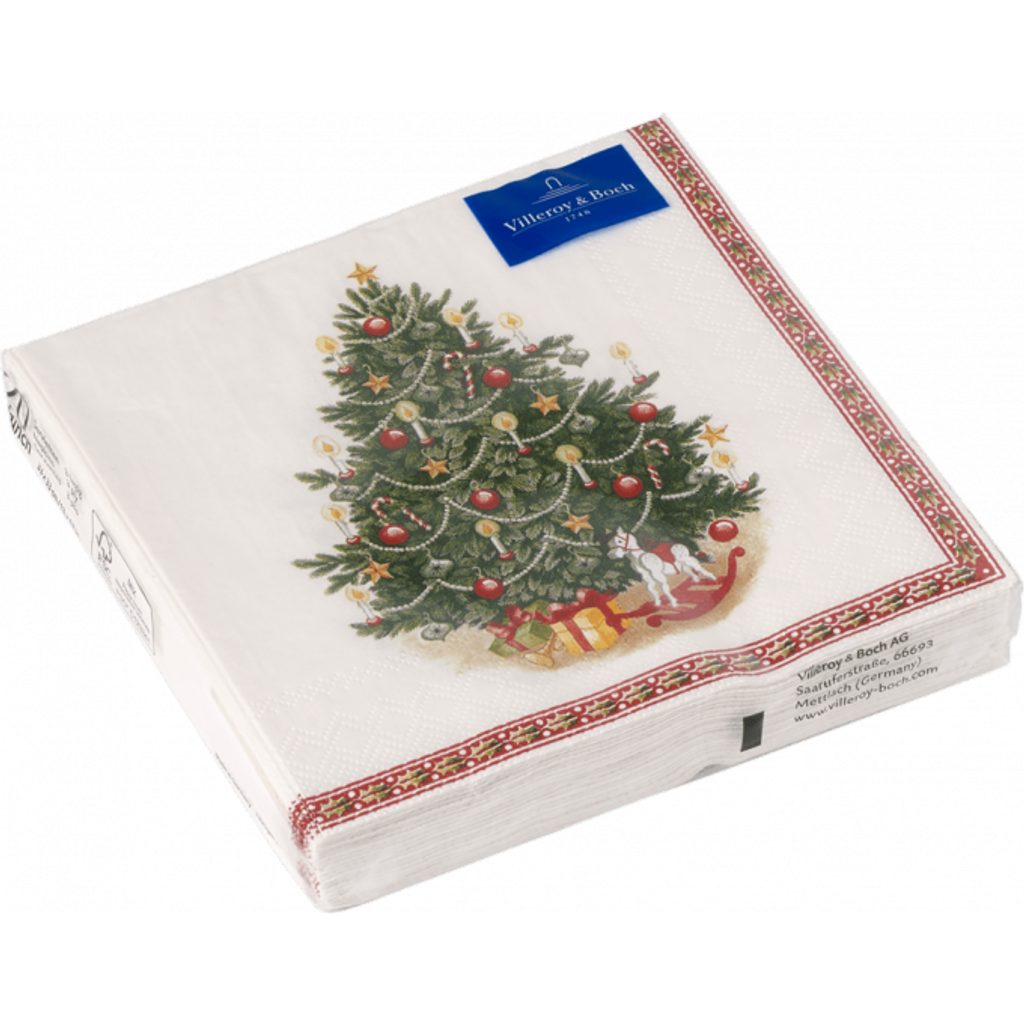 Homedesignshop.cz - Winter Specials ubrousky, vánoční stromeček 20ks  25x25cm, Villeroy & Boch - VILLEROY & BOCH - Vánoční ubrousky - Vánoce -  Eshop s interierovými doplňky
