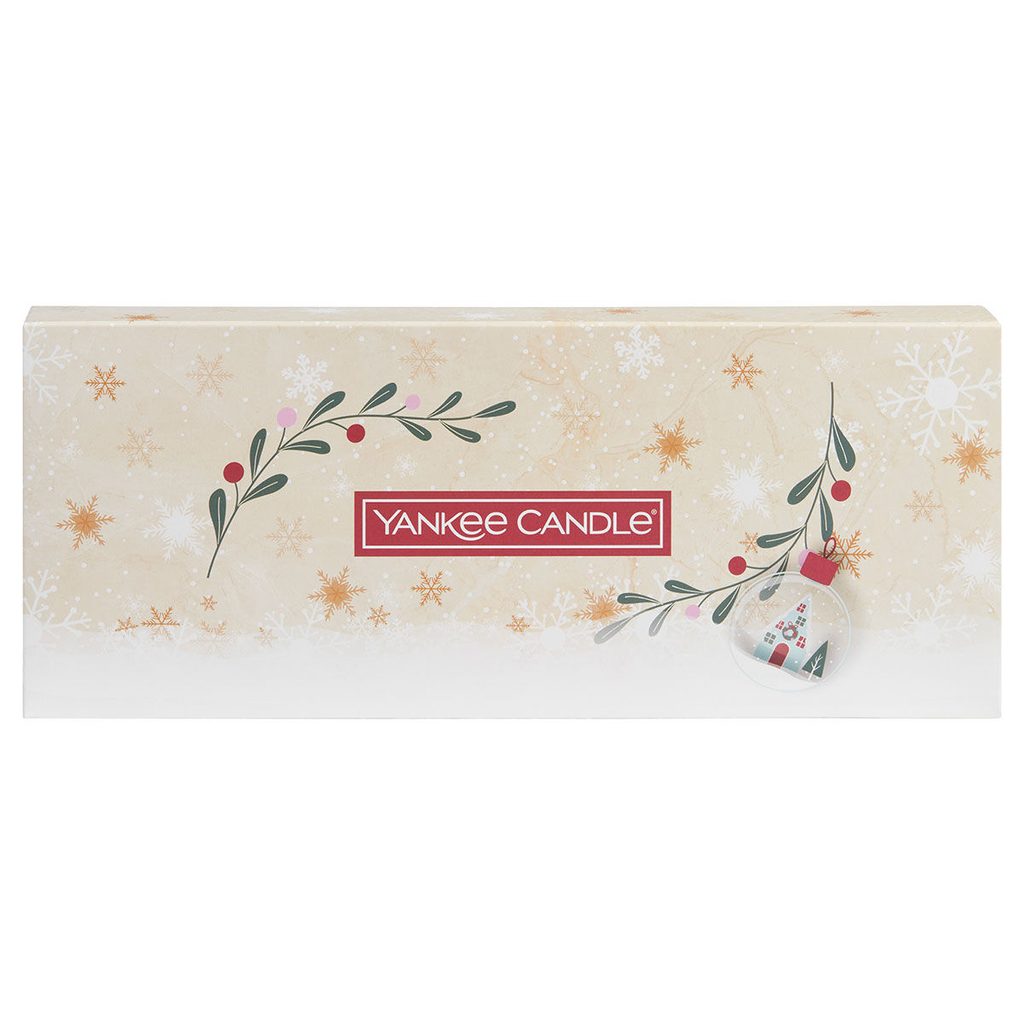 Homedesignshop.cz - Yankee Candle - Vánoční dárková sada 10ks čajové svíčky+ svícen - YANKEE CANDLE - Dárkové sady - Yankee Candle, Svíčky, Bytové vůně  - Eshop s interierovými doplňky
