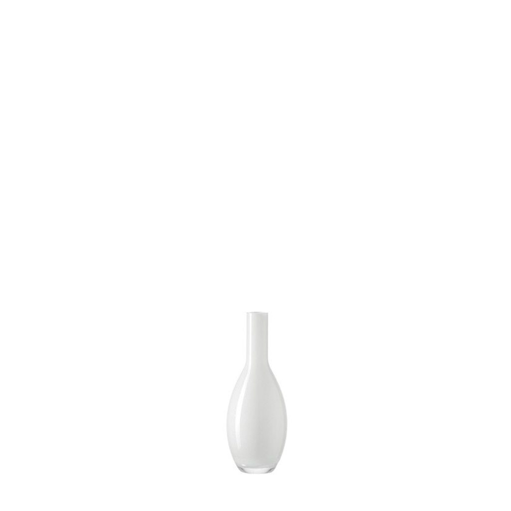 Homedesignshop.cz - Skleněná váza Beauty bílá, 18 cm - LEONARDO - Vázy a  mísy - Bytové doplňky - Eshop s interierovými doplňky