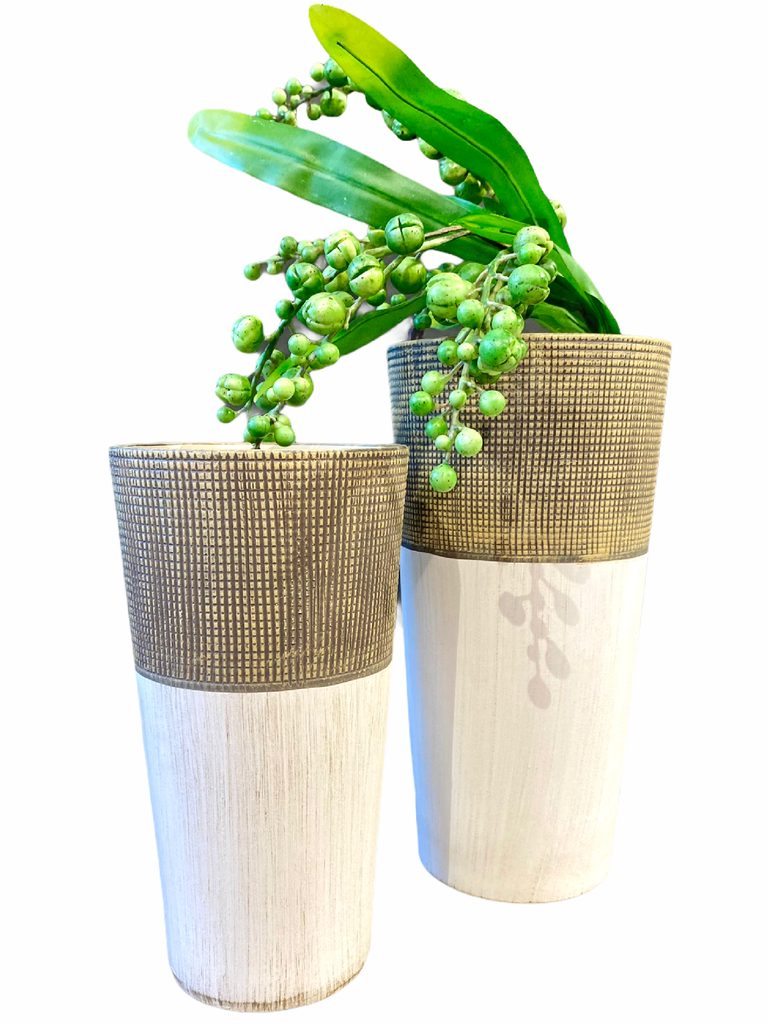 Homedesignshop.cz - Keramická váza Marmoria, 25x13,5 cm - GILDE - Vázy a  mísy - Bytové doplňky - Eshop s interierovými doplňky