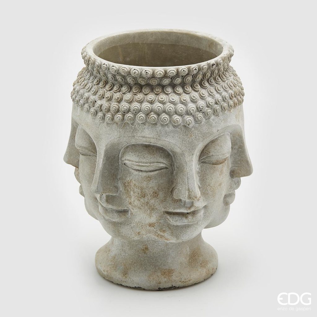 Homedesignshop.cz - Kameninová váza Buddha, 25x20x18 cm - EDG - Vázy a mísy  - Bytové doplňky - Eshop s interierovými doplňky