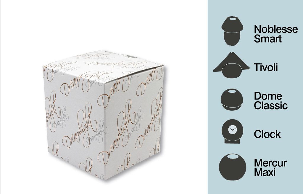 Homedesignshop.cz - Dárková krabička na svícen bílá, 15x15x17 cm - GILDE -  Dárkové tašky - Osobní doplňky - Eshop s interierovými doplňky