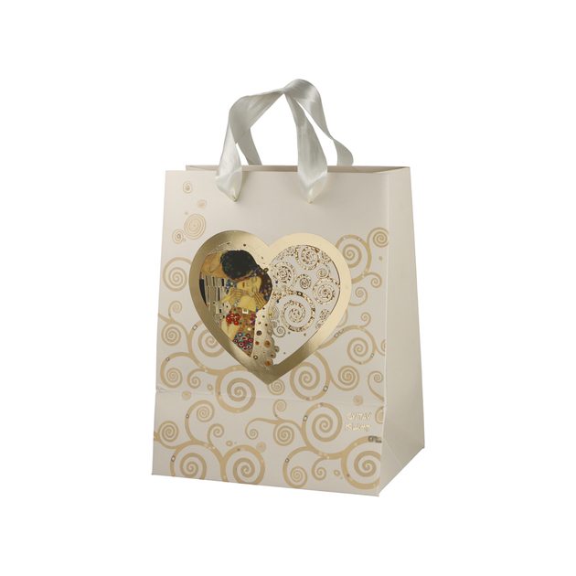 Darčeková taška The Kiss - Gustav Klimt, 15,5x7x19cm - GOEBEL - Darčekové  tašky - Osobné doplnky - Eshop s interiérovými doplnkami - Homedesignshop.sk
