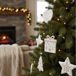 Vánoční keramická ozdoba medvídek/voják/vláček 1ks, 8-10 cm