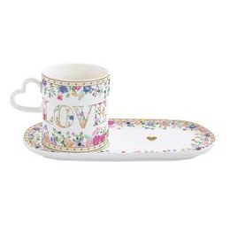 Porcelánová šálka a podšálka Mon Amour 320 ml, Easy Life