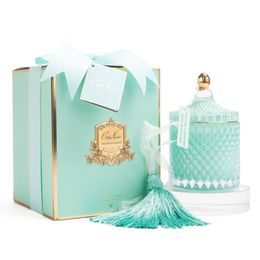 Côte Noire - Large Art Deco svíčka Tiffany Blue & Gold, Perská limetka