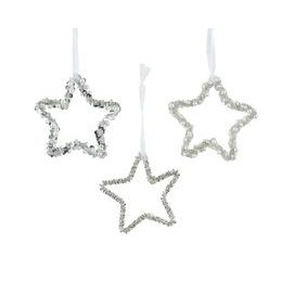 Vánoční ozdoba hvězda s flitry 1ks, 10 cm