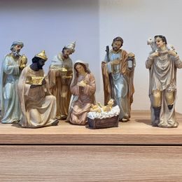 Vánoční betlém 7ks přírodní, 20 cm