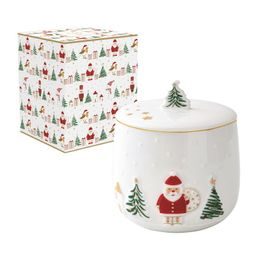 Vánoční porcelánová dóza na cukroví Let it Snow 11x15 cm, Easy Life