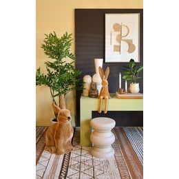 Keramická váza vejce skořápka žlutá, 25x20,5 cm