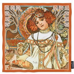 Hodvábna šatka Zodiac 90x90cm, Alfons Mucha