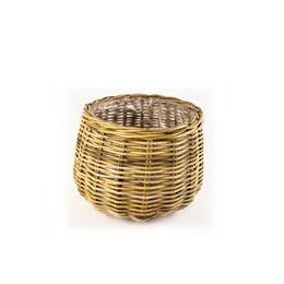 Ratanový obal na květináč Fatboy s igelitovou výplní šedá, 38x33cm