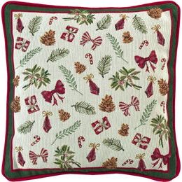 Vianočný gobelínový vankúš s výplňou Xmas Ornaments 40x40 cm, Sander