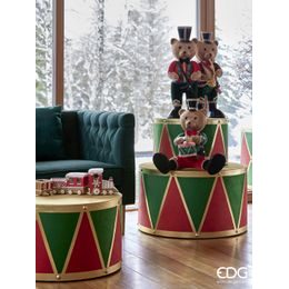 Vánoční dekorace porcelánový domeček na svíčku, 7,8x7x16 cm