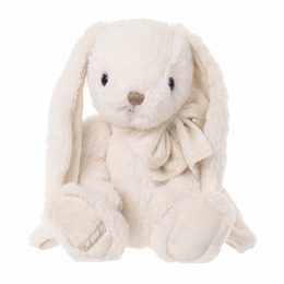 Plyšový zajíček Sweet Archie s mašlí na krku bílý, 40 cm