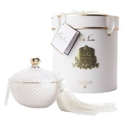 Côte Noire - Round Art Deco svíčka White & Gold, Čaj z květů jasmínu