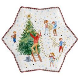 Vianočný veľký tanier hviezda na cukrovinky Christmas Lights 2024 Ø 34 cm, Rosenthal