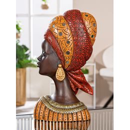Dekorace figura hlava Afričanka Nosta, 10x20x32 cm