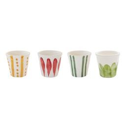 Porcelánová sada hrnků na espresso bez ucha 4ks Caffe Fantasia 60 ml, Easy Life