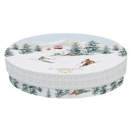 Vianočný porcelánový podnos Chalet 35x15cm, Easy Life