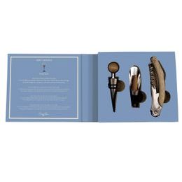 Dárková sada na víno: zátka na láhev, nálevka a vývrtka Gift Novels, Easy Life