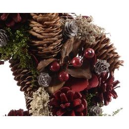 Vánoční dekorace dřevěná girlanda korálky 1ks, 2x2x180 cm