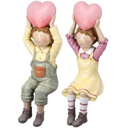 Dekorace figurka dítěte se srdcem Hanna & Holger 1ks, 7x7x23 cm