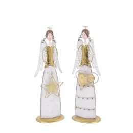 Vánoční figurka anděl na sněhové kouli, 16 cm