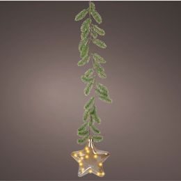 Vánoční dekorace stromeček s hvězdou s LED osvětlením, 4,2x27x30 cm