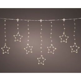 Světelný řetěz s LED hvězdami do okna bílá, 120x120x60 cm