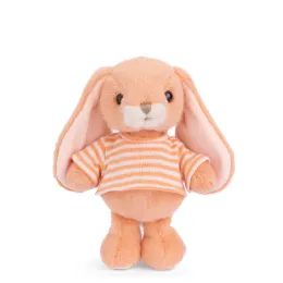 Plyšový zajíček v triku Bouncy Bunny oranžový, 15 cm