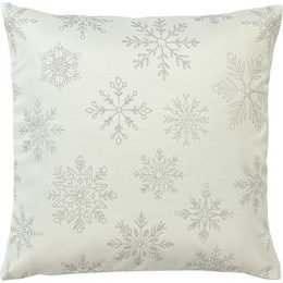 Vánoční povlak na polštář Cristallo Luce bílo-stříbrný 50x50 cm, Sander