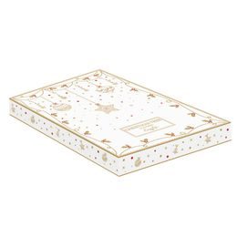 Vianočná sada 2 sklenených misiek poinsettia White Elegance 16-21cm, Easy Life