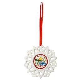 Vánoční ozdoba vločka s papuškem Christmas Lights, 7,8 cm, Rosenthal
