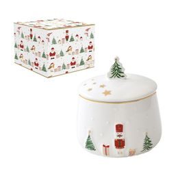 Vianočná porcelánová cukornička Let it Snow 9x11,5cm, Easy Life