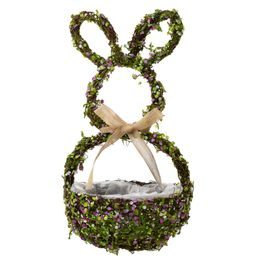 Velikonoční proutěný obal na květiny zajíc, 23x23x45 cm