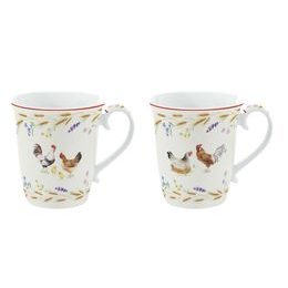 Porcelánová sada 2 hrnčekov Country Life v darčekovej krabičke 275 ml, Easy Life